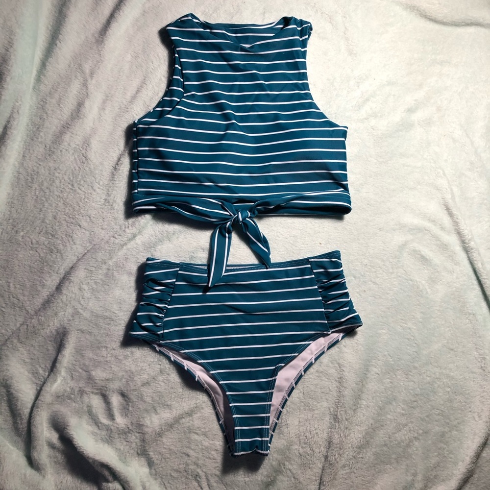 High waisted/ high neck tankini NWOT